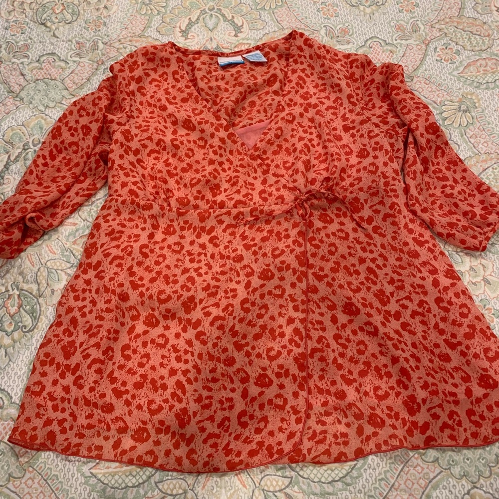 Faux wrap maternity top